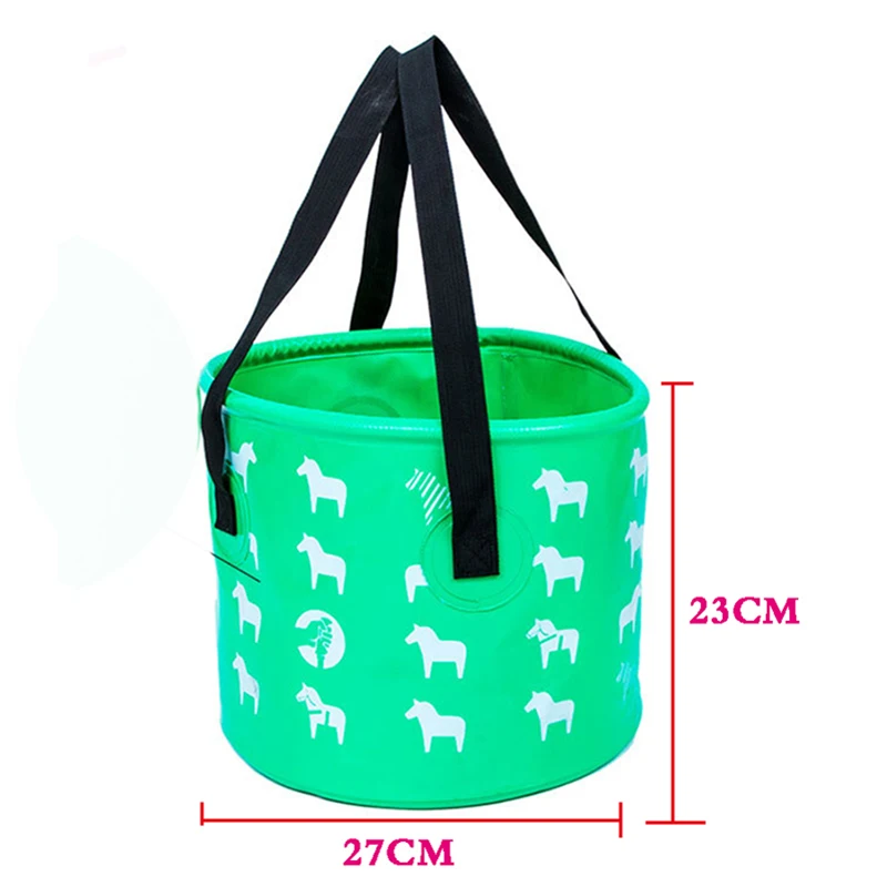 FWBJKKL Outdoor Portable Folding Fishing Bucket Bag Camping Car Telescopic 23*27CM 12L Tackle | Спорт и развлечения