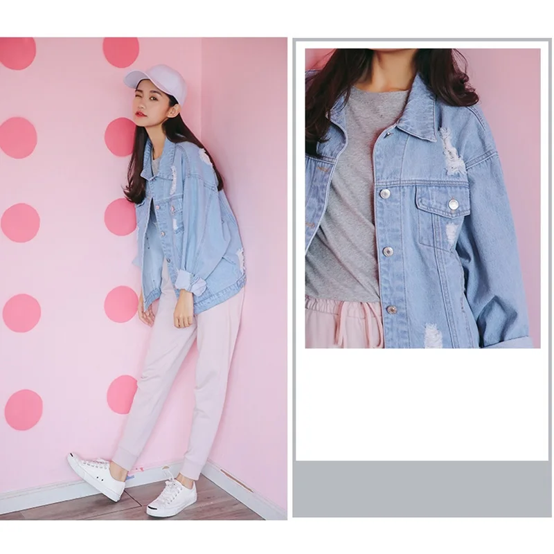 Женская джинсовая куртка модная осенне зимняя женская винтажная в стиле