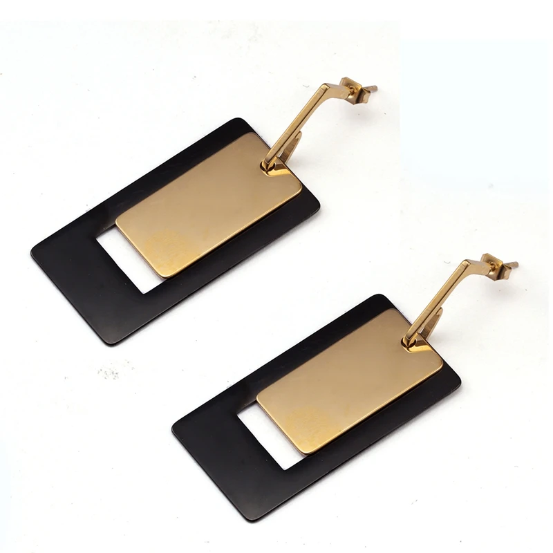 Женские Длинные очаровательные Подвесные серьги с золотым покрытием модный