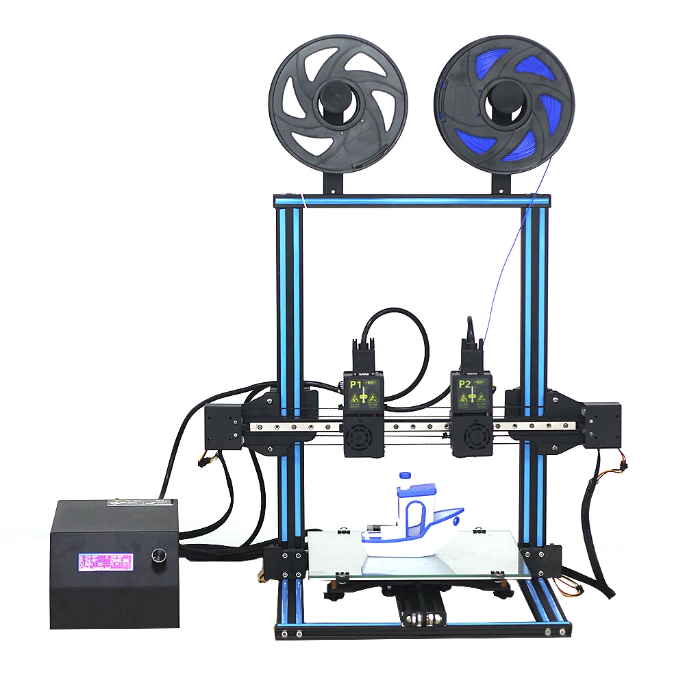 TL-D3 Impresora 3D двухцветный 3d принтер с двумя насадками 300*300*400 мм линейный рельс цифровая 3D печать 4,3 дюймов сенсорный экран