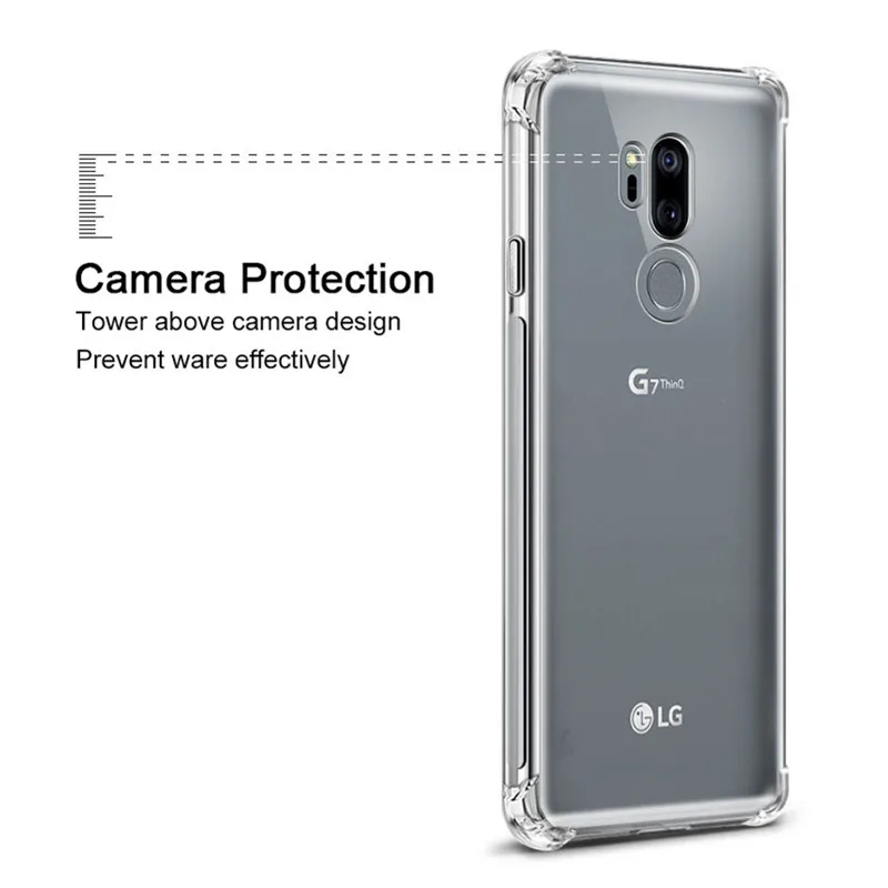 Мягкий защитный чехол из ТПУ для LG Stylo 3 4 Aristo 2, прозрачный чехол для LG G7 ThinQ Fit Q6 K11 Q8 Q9 Q Stylus Plus Cover