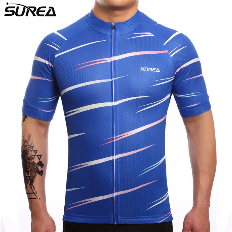 2018 Человек Лето Велоспорт трикотаж Велосипедная форма Racing Джерсе для