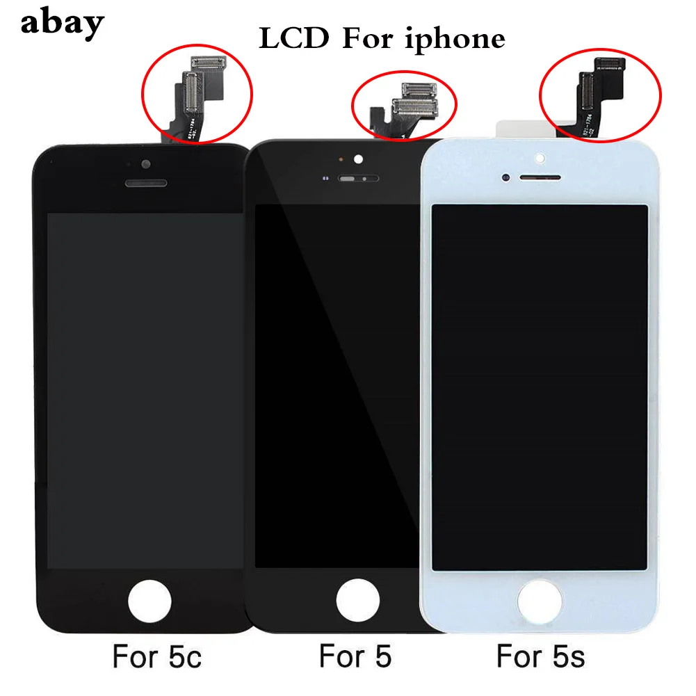 ЖК экран с дигитайзером для iPhone 5 5C 100% испытано сенсорный сменный дисплей AAA