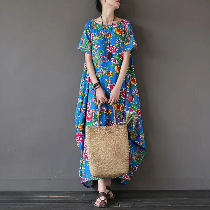 Женское летнее платье новинка 2017 модное хлопковое женское свободное с коротким