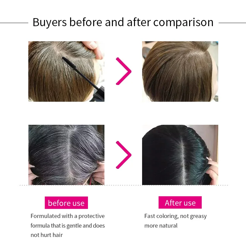 Sevich Double ENDS Design Hair Dye Stick Instant Cover Up Gray Hair Root 3COLORS 7ml Modify Cream Stick Temporary Hair Dye Pen