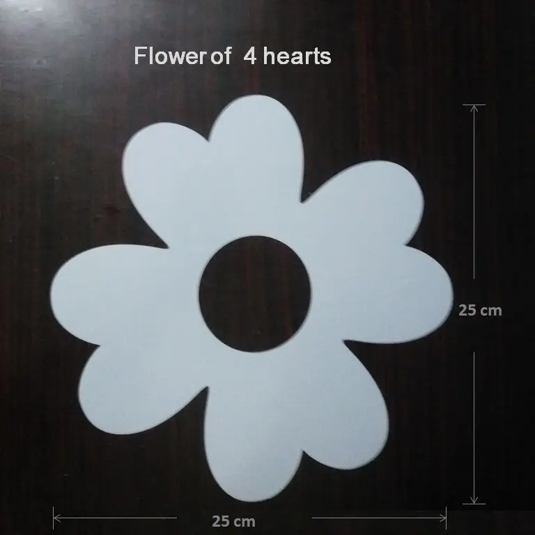Flower of 4 hearts Кольцо с бриллиантом форма для выпечки инструменты для украшения свадебного торжества и Обручение торт дизайн формы для выпечки Кондитерские инструменты 8/10/12 дюймов для домашних животных - Цвет: Flower of 4 hearts