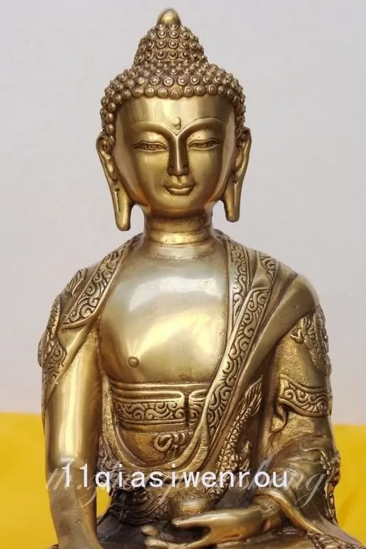 Изделия из металла Тибет Тибетский buddhis Шакьямуни бронзовая статуя Будды