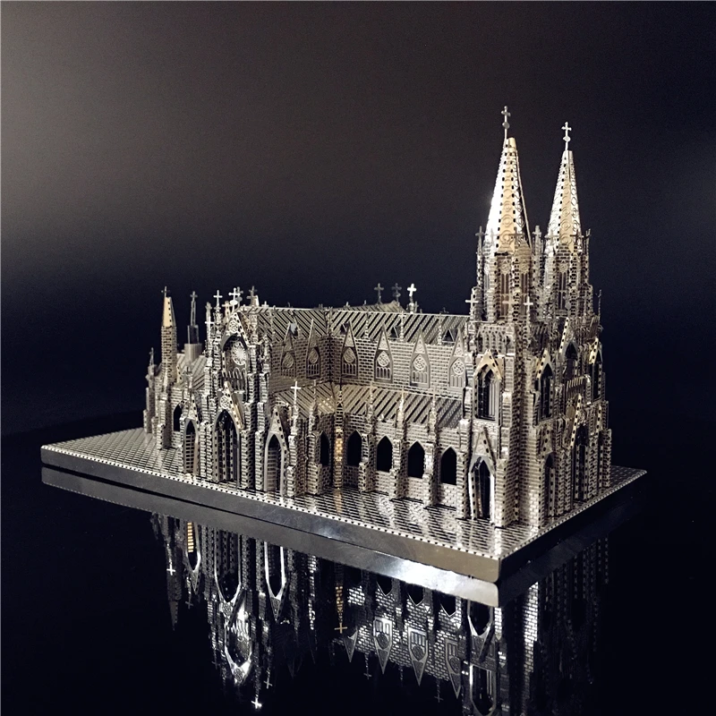 Ночной светильник s Нью-Йорк Святого Патрика церковь 3D Головоломка Детские развивающие игрушки светодиодный светильник статуя настольная лампа домашний декор Новинка светильник s