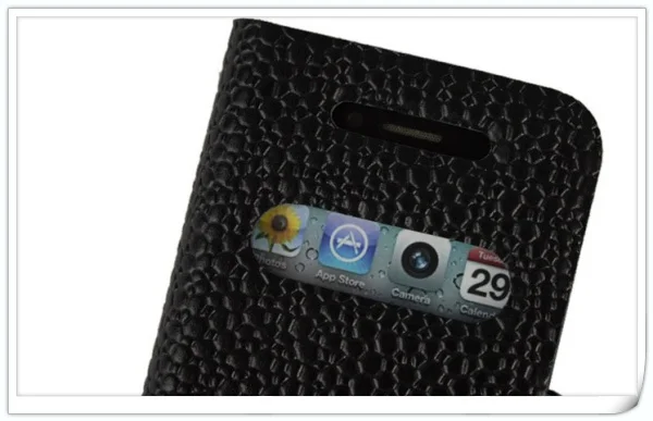 Hot selling Genuine Leather case protective cover mobile phone shell accessories For iPhone 4 4S with Free shipping |
