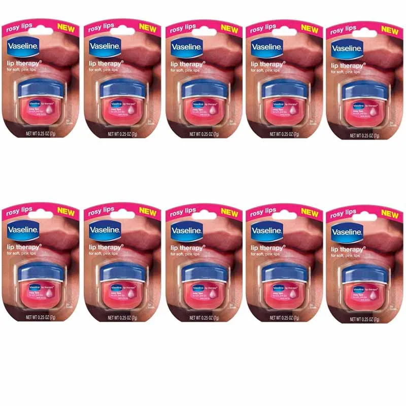 10pcs 1 шт. Вазелин для ухода за губами, бальзам для губ, Макияж для губ, чистый вазелиновый желе, розовые губы, 7 г, 0,25 унций - Цвет: 10pcs