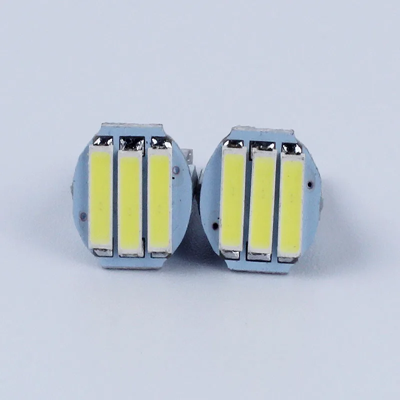 10X T10 3 SMD 7014 светодиодный 3SMD 7020 1 Вт белый синий красный зеленый желтый W5W