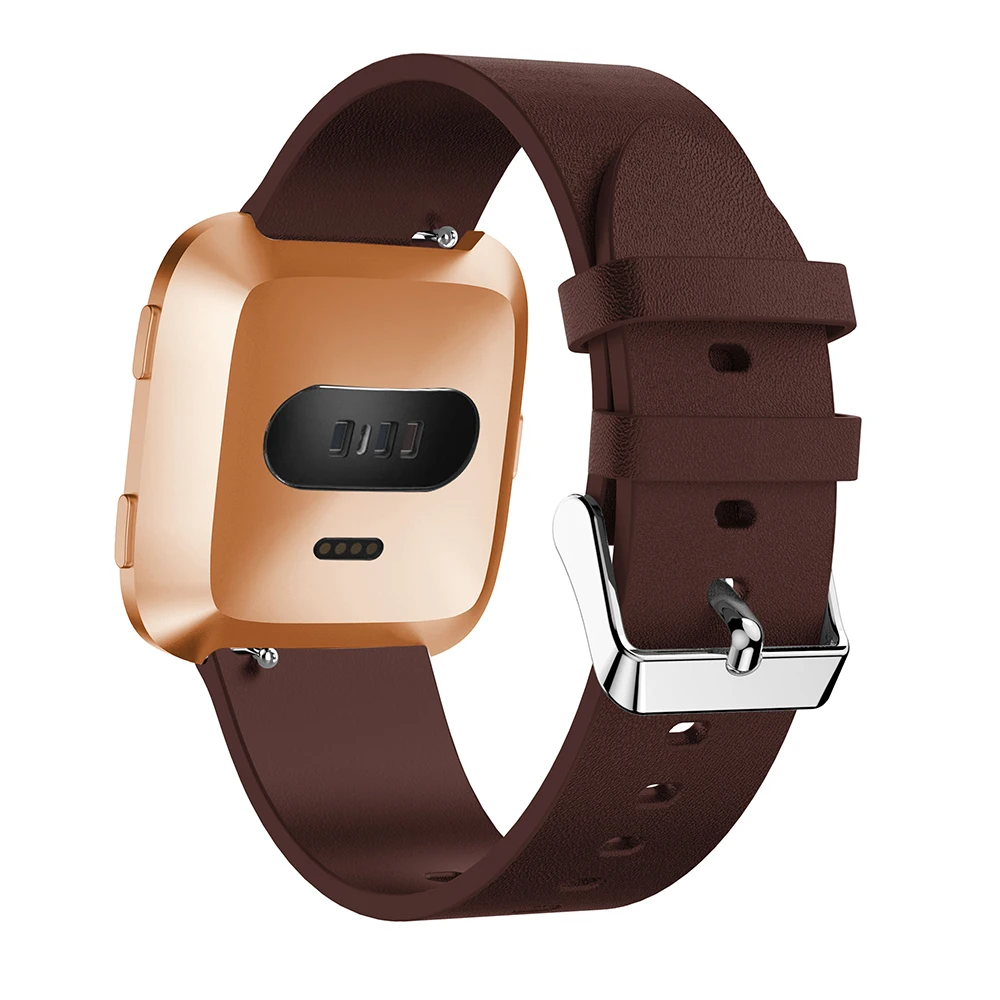 Ремешок для часов из мягкой кожи Fitbit Versa сменные Смарт часы Модный Браслет размер