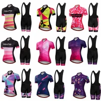 2021 pro team short sleeve women cycling jersey set bike shorts set gel pad mtb ropa ciclismo riding wear bicycle clothes purple