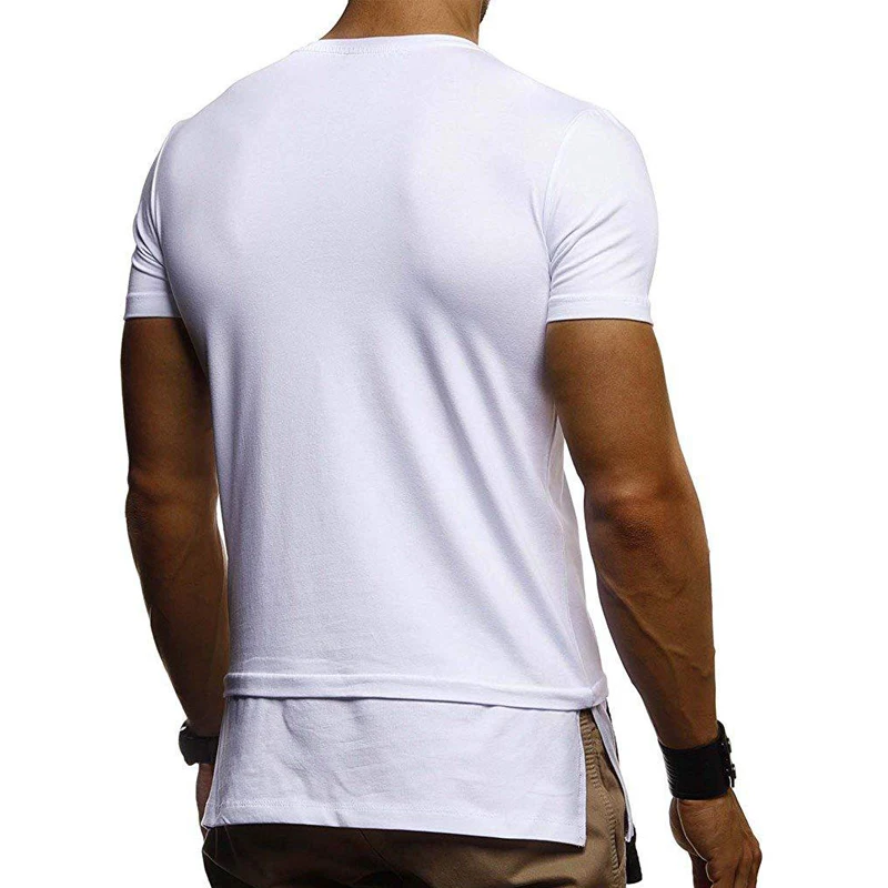 2019 новая брендовая одежда мужские футболки для бега на пуговицах с круглым