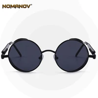 high end retro round black frame sun glasses polarized mirror sunglasses custom made myopia minus prescription lens 1 to 6