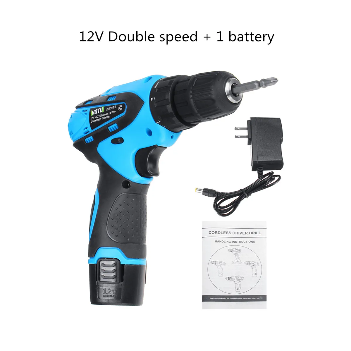 12V Double speed 21 в 16,8 в 12 В Электрическая отвертка аккумуляторная дрель Двойная скорость литиевая аккумуляторная ударная отвертка бытовые электроинструменты - Цвет: 12V Double speed