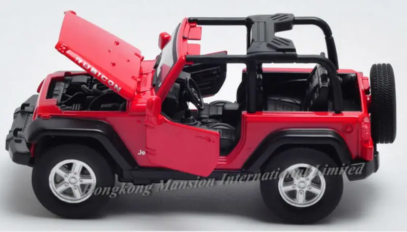 1:32 Масштаб Литой Сплав металла роскошная модель автомобиля SUV для Jeep Wrangler Rubicon коллекция внедорожная модель дорожного транспортного средства игрушки автомобиль