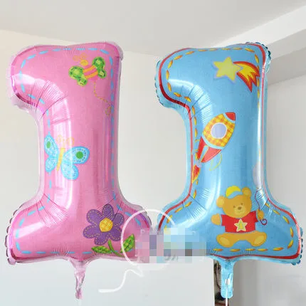 Анаграмма Алюминий Фольга шар большой свечки номер 1 водорода гелием воздушный 1th