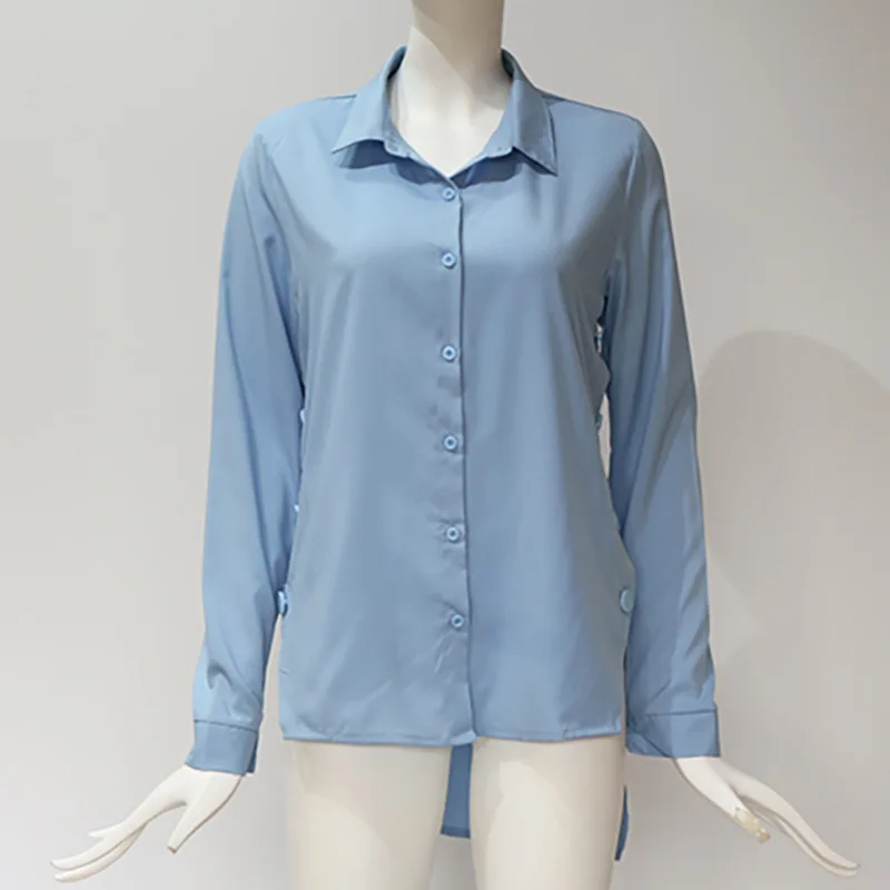 Для женщин блузка с длинными рукавами Осень 2018 г. Новые Модные женские