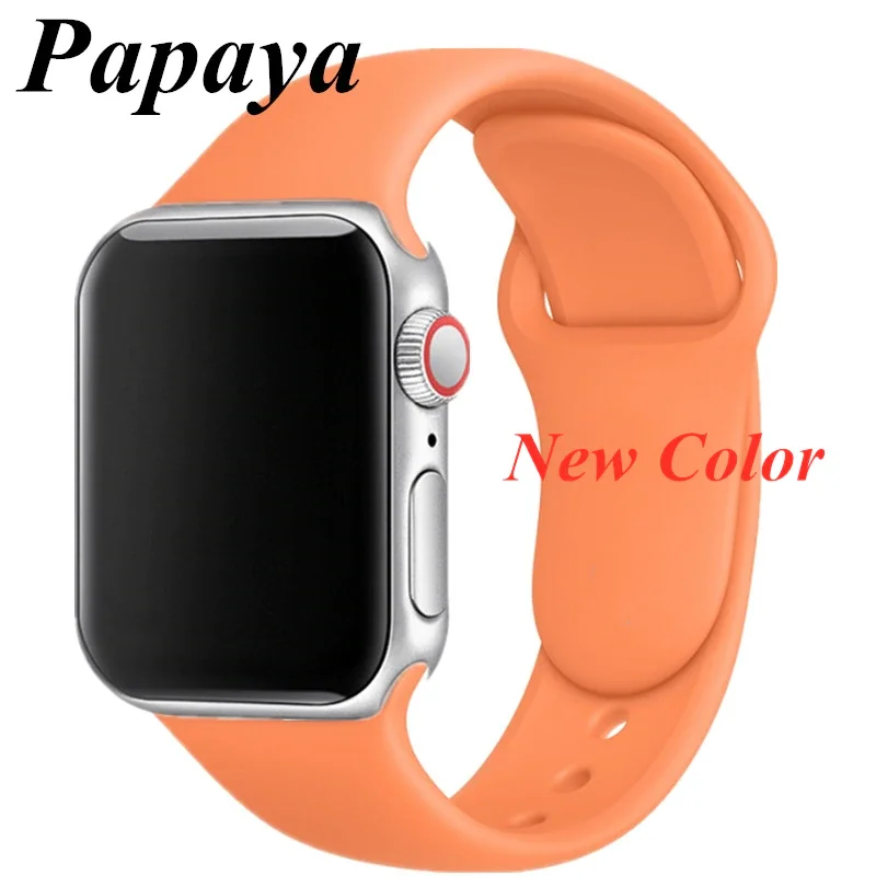 discount Ремешок для Apple Watch Series 4 3 2 38 мм 42 мм мягкий силиконовый дышащий сменный ремешок для спортивных часов для iwatch 40 мм 44 мм - Цвет ремешка: discount