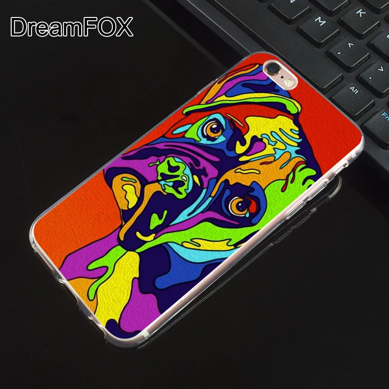 DREAMFOX N015 собака искусство Мягкий ТПУ силиконовый чехол для Apple iPhone XR XS Max 8X7 6 S Plus 5 5S