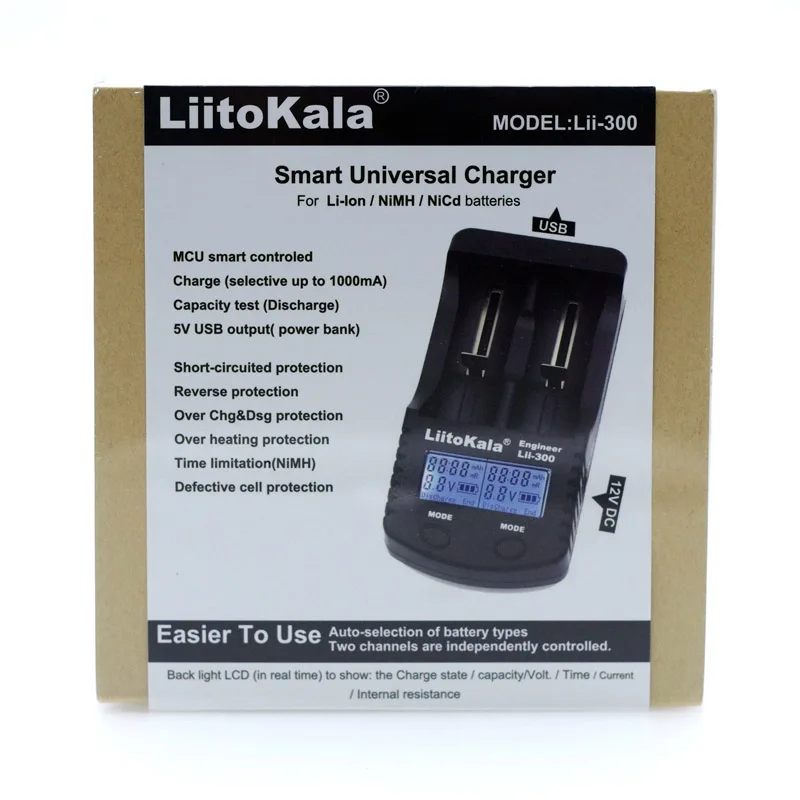 Новинка зарядное устройство LiitoKala 300-18650 18650 с ЖК-дисплеем тестовая батарея 18350 26650
