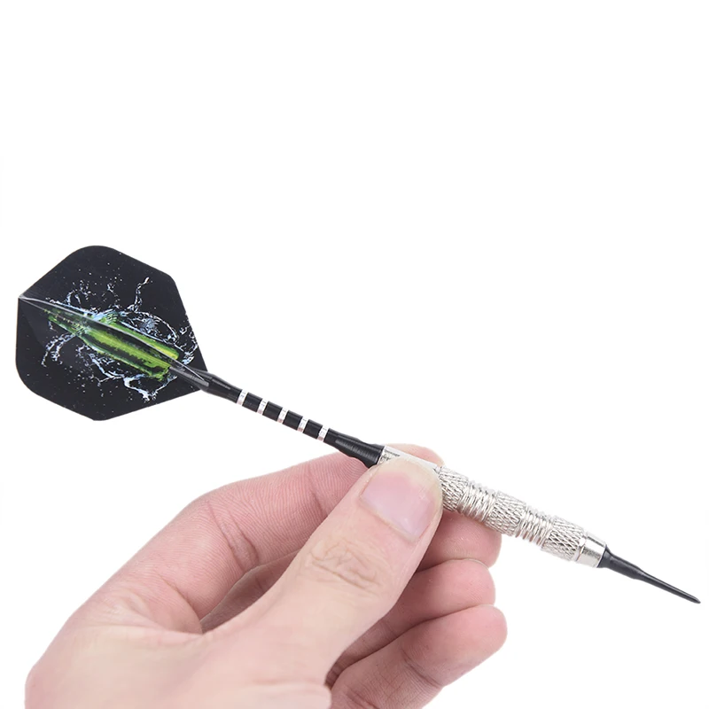 3 шт. профессиональные стальные безопасные дротика с мягким наконечником