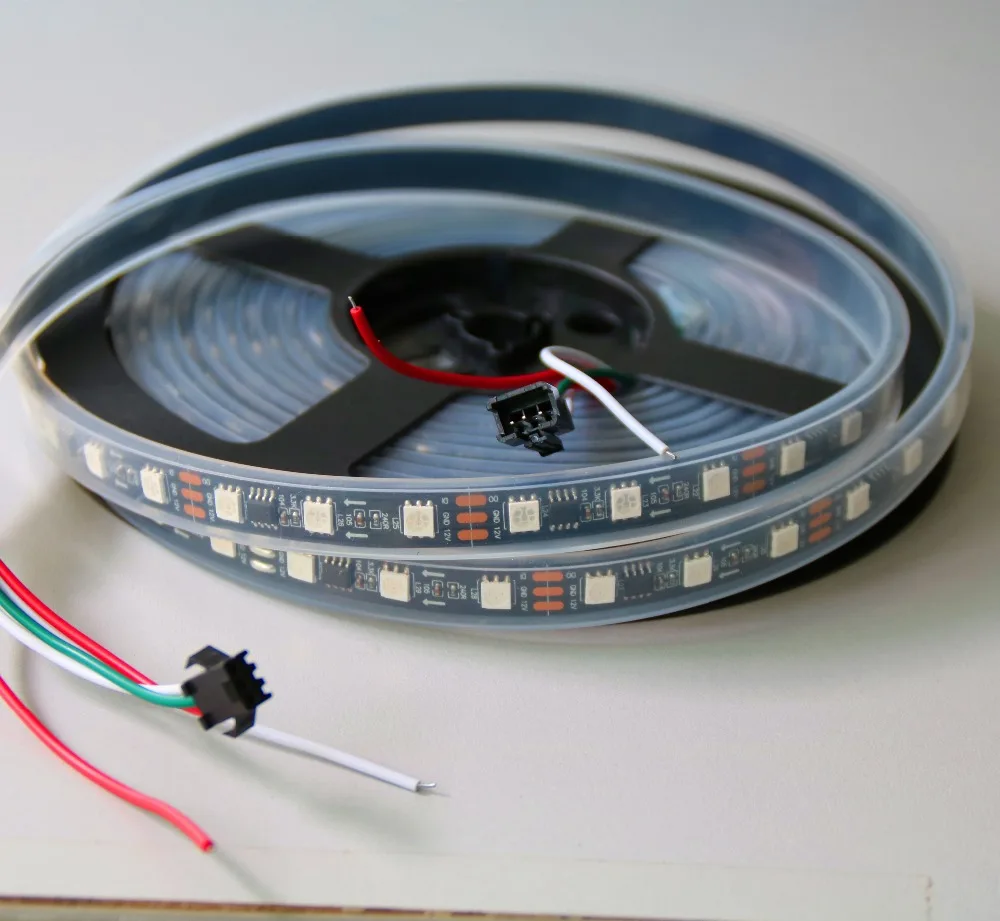 

promotion!! 5m DC12V WS2811 240LEDs (16pixes/m) led digital strip;waterproof in silicon tube;IP66;BLACK PCB