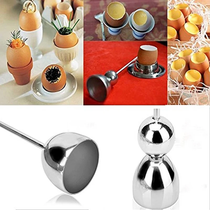 Kitновее Новинка Нержавеющая Сталь сырая яичная скорлупа Топпер резак нож для яиц