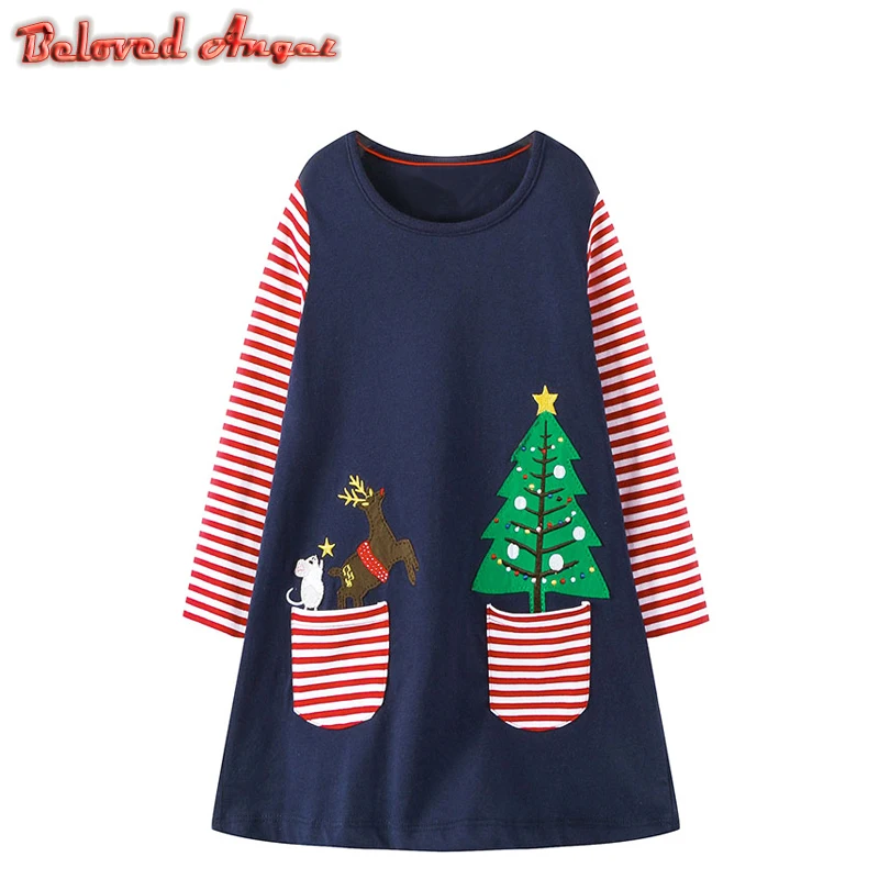 Beloved Angel Girls Dress Long Sleeve Kids Flower Dresses Children Unicorn Vestidos Autumn For Girl | Детская одежда и обувь