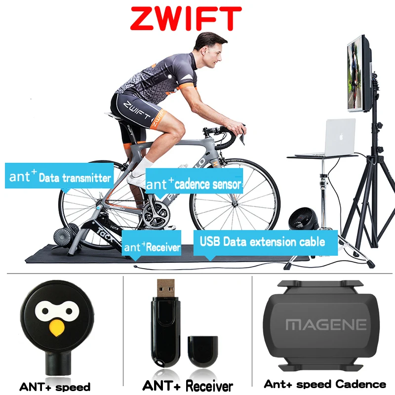 MAGENE USB ANT+ датчик данных пульсометр совместимый Garmin Forerunner секундомер серии велосипедный компьютер стикер