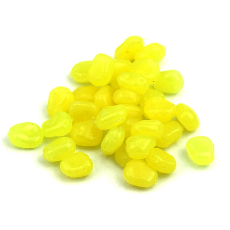 100PCS/Lot Fishing Floating Pop up coarse corn lure for Carp Soft fishing smell Yellow Corn Baits | Спорт и развлечения
