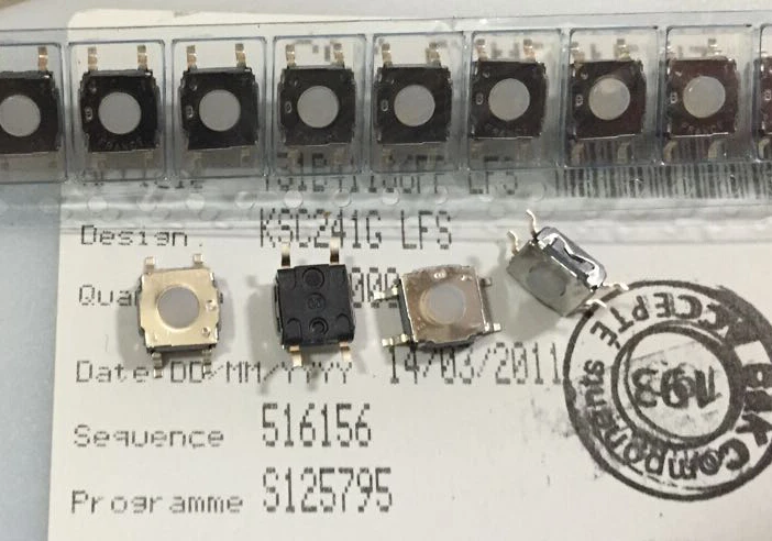10 шт. SMD переключатель KSC241G Силиконовые Мягкие резиновые ключи 6 2*6 2*3 5 прочность 300