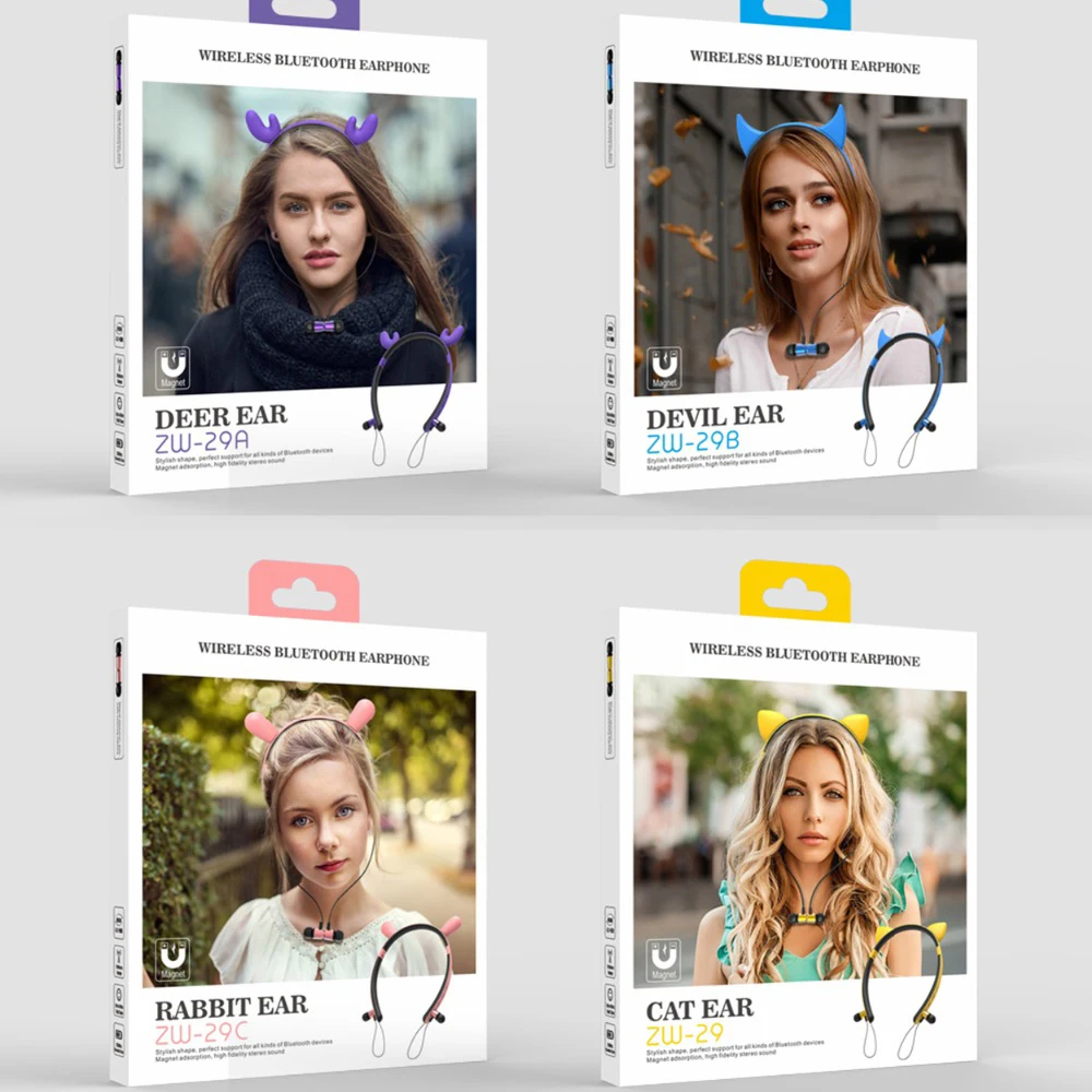 Bluetooth наушники милый кот Косплей беспроводные стерео магнитные гарнитура с