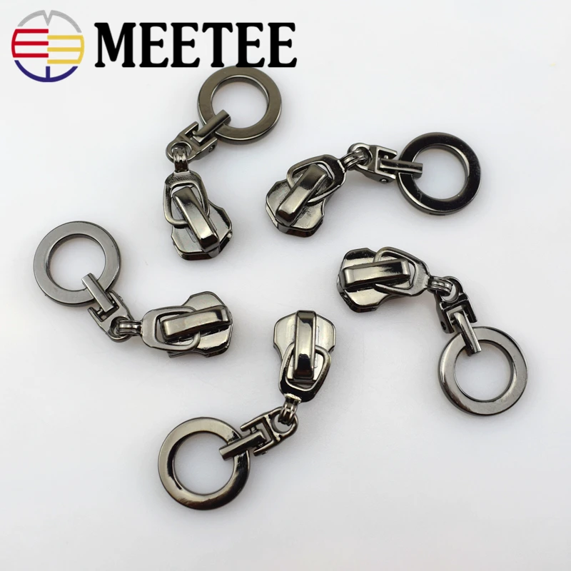 10pcs Meetee 5# Metal Zipper Head Pulls Zip Sliders for DIY Garment Clothes Backpack Sewing Tailor Tools Accessories G6-3 | Дом и сад