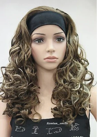 Parrucca парик Блондинка Меда Смешанные Симпатичные 3/4 с оголовьем женщины Ежедневно