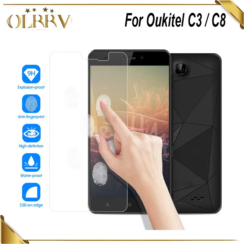 5 0 дюймов для Oukitel C3 закаленное Стекло спереди Экран Защитная пленка C8 запасная