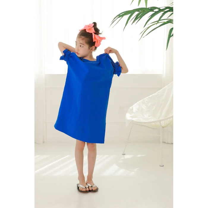 Girls dress summer new Korean version loose for children clothes kids v-neck 100% cotton teens 4-16Y ws470 | Детская одежда и