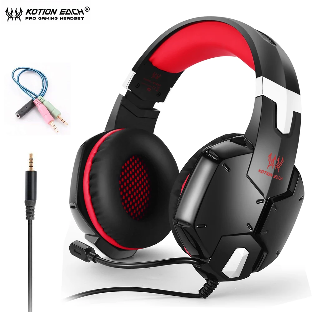 Игровая гарнитура KOTION EACH G1200 3 5 мм игровые наушники с микрофоном стерео бас для PS4
