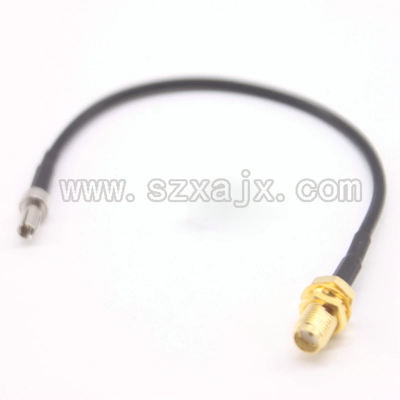 Коннектор JX RF коаксиальный кабель SMA female to TS9 male прямого типа RG174 ОТРЕЗОК кабеля 15