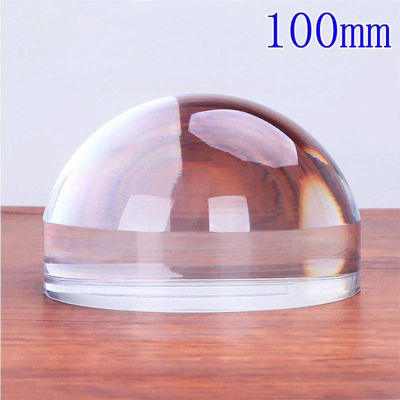 Diameter 100mm Бумажная масса настольная Лупа Акриловая линза увеличительное стекло Настольная Лупа пресс-папье для чтения 50 мм 60 мм 80 мм 100 мм Кристалл - Цвет: Diameter 100mm