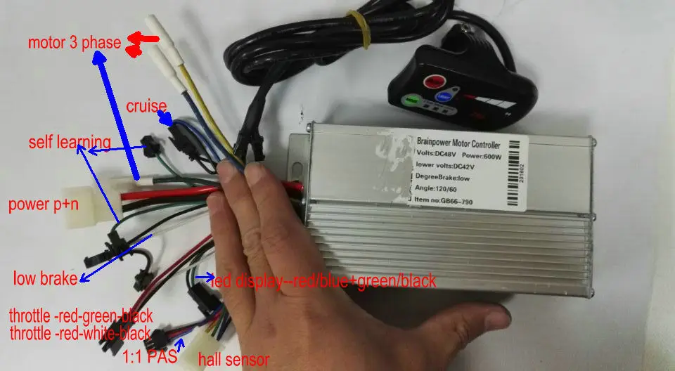 36v48v 500w600w 12 контроллер МОП-транзистора &amp Led Дисплей 790 с Батарея индикатор уровня
