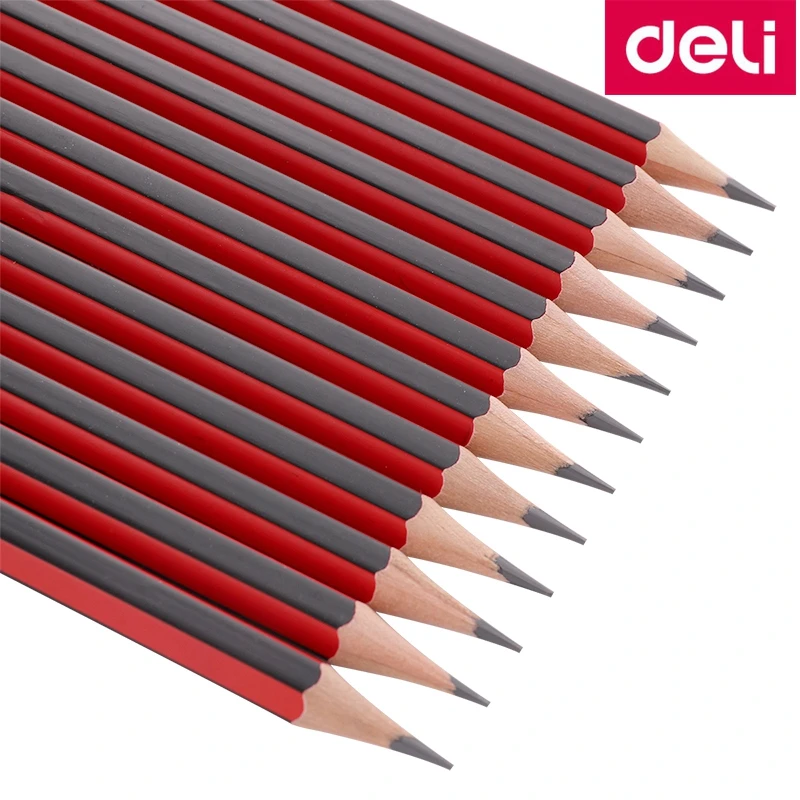 12 шт./кор. Deli карандаш HB 2B S935 S936 с ластиком нетоксичные Студенческие карандаши в