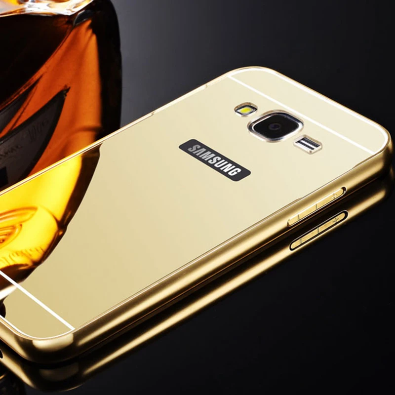 Роскошные Металл Алюминиевая Рама + Зеркало Акриловая Крышка Чехол Для Samsung Galaxy