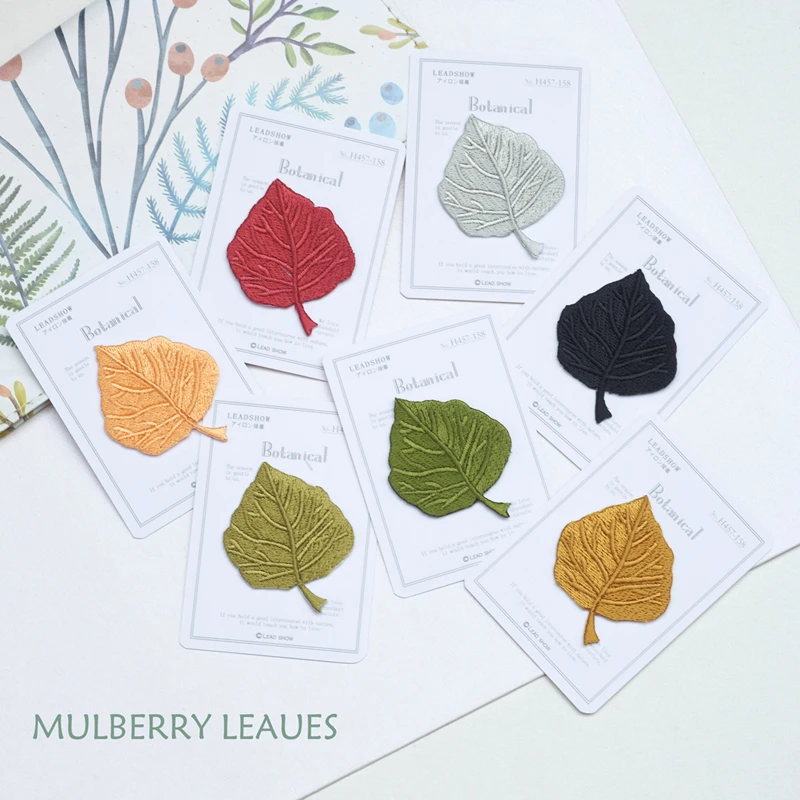 1 шт. тутового листья патч ткань одежда Вышивка Железо на патчи аппликация Одежда