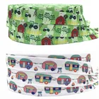 Лента для волос для девочек, эластичная, с принтом, 16 мм, 5 ярдов