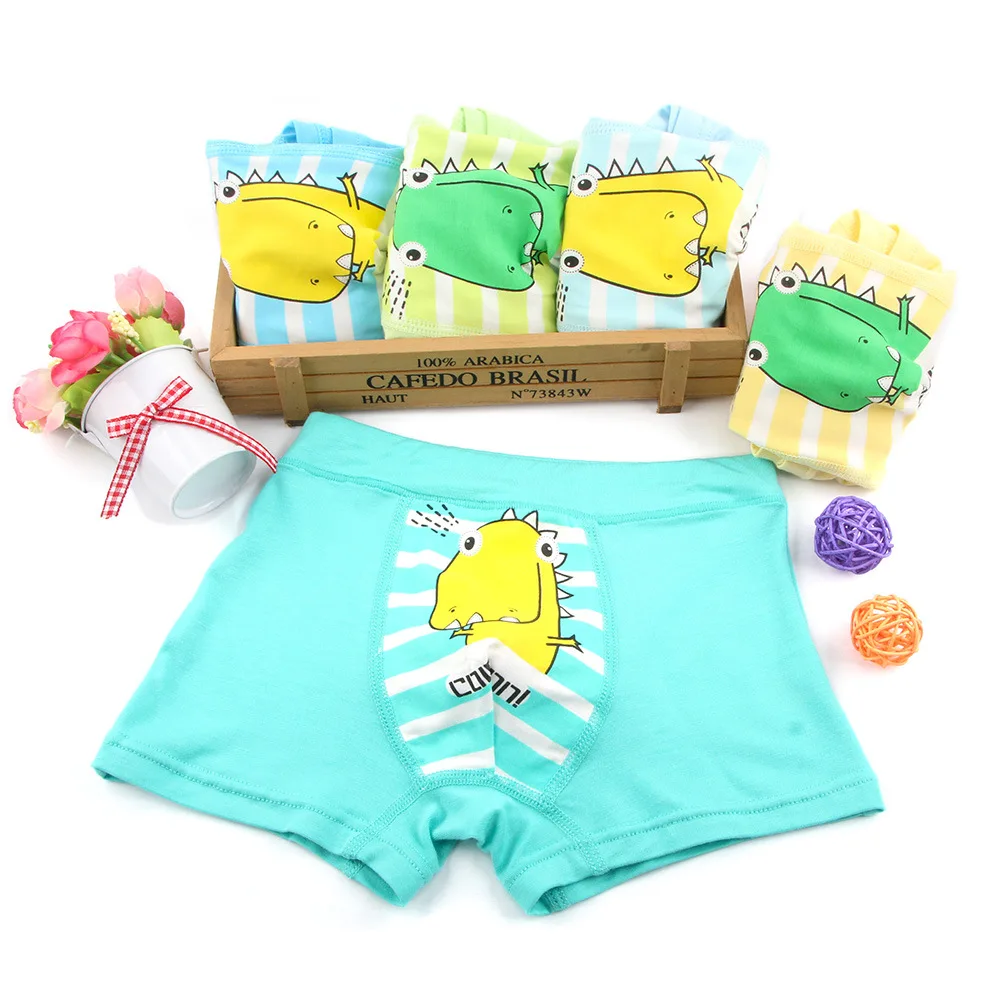 5 шт./лот детское нижнее белье с рисунком бегемота брендовые трусики для
