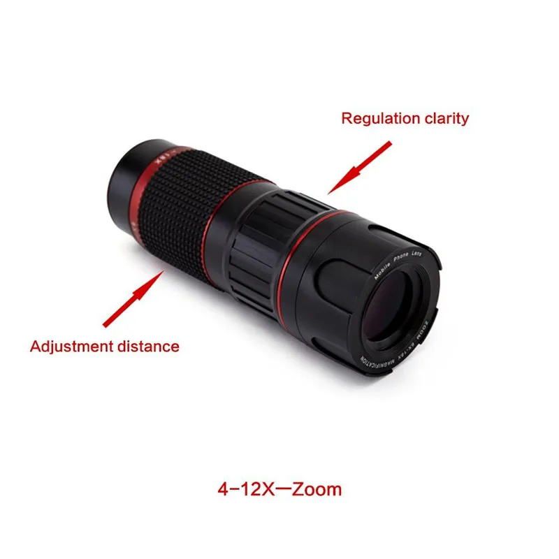 Профессиональный DSLR 4-12X зум-телескоп фото ручной фокусировки регулируемый