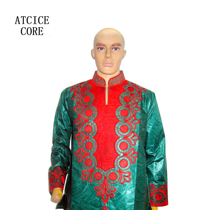 Африканская богатая вышивка bazin мужская рубашка с длинным рукавом LZ36 #| |