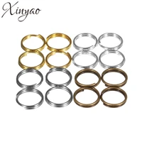 xinyao 200pcslot 4 5 6 8 10 mm copper jump rings gold silver rhodium color split rings connectors for diy jewelry making f906